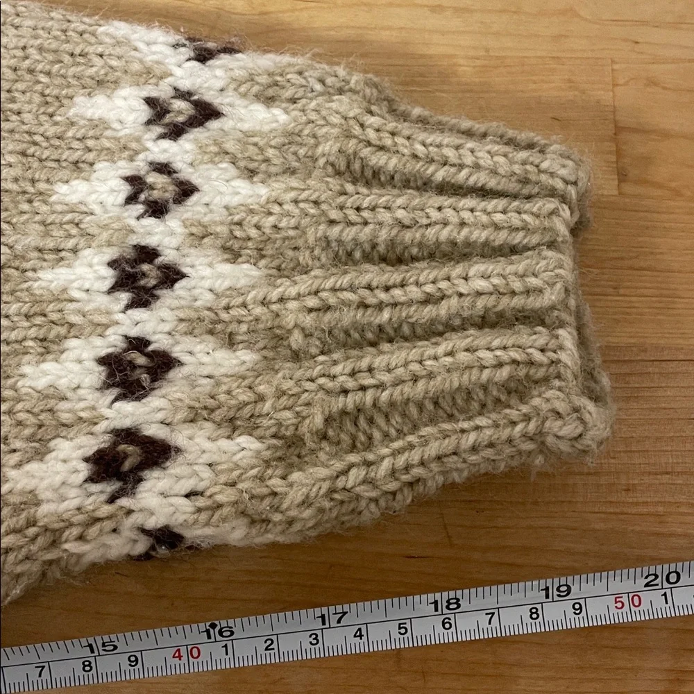 Handmade wool knit fair isle unisex sweater men’s size medium women’s large - Picture 11 of 15